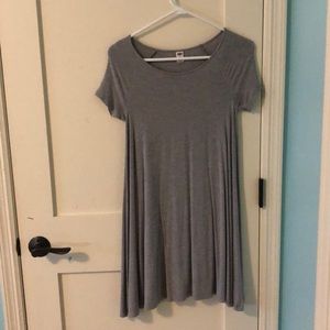 LIGHT GREY T-SHIRT DRESS